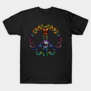 Butterfly Peace Symbol, Save the Animals T-Shirt